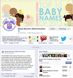 Facebook baby names